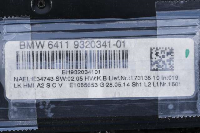 Varmeapparat betjening til BMW 3-Serie 2012-2018 (F30/F31/F34) (F30/F31/F34) (BMW|9 320 341|)
