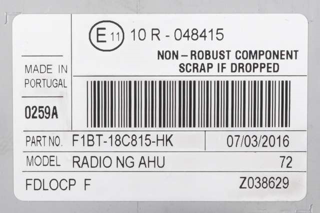 Bilstereo til Ford Transit Connect 2013-2018 Type II, Fase 1  (FORD|F1BT-18C815-HK|)