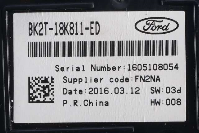 Bilstereo betjeningspanel til Ford Transit Connect 2013-2018 Type II, Fase 1  (FORD|BK2T-18K811-ED|)