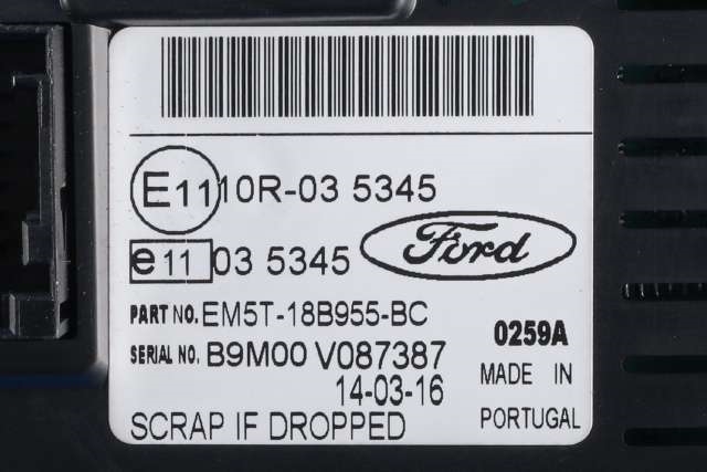 Instrument kjørecomputer til Ford Transit Connect 2013-2018 Type II, Fase 1  (FORD|EM5T-18B955-BC|)