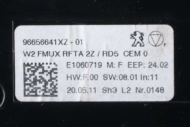 Varmeapparat betjening til Peugeot 508 2011-2014 (Type I, Fase 1)  (PEUGEOT|96 656641 XZ|)