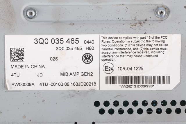 Bilstereo forsterker til VW Passat 2015-2019 (Fase 1) (B8) (B8) (VAG|3Q0 035 465|)