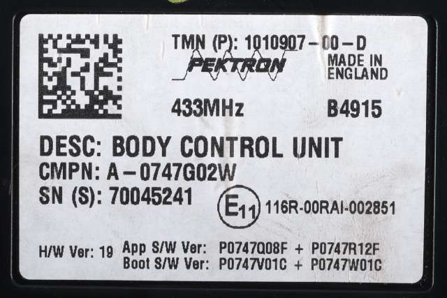 Styreenhet comfort (BCM) til Tesla Model S 2013-2016 (Fase 1)  (TESLA|1010907-00-D|)