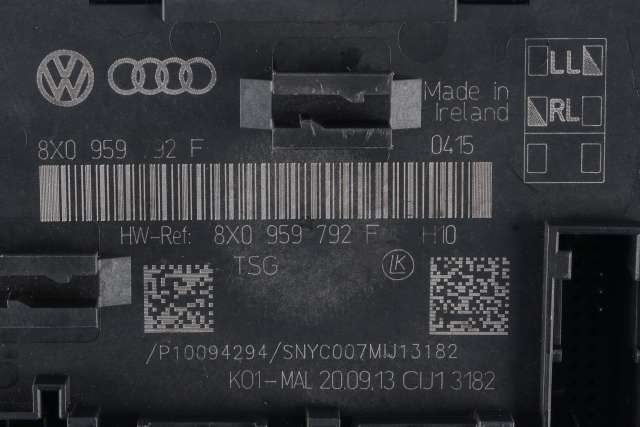 Styreenhet dør høyre foran til Audi A1 2010-2014 (Type I, Fase 1) (VAG|8X0 959 792 F|)