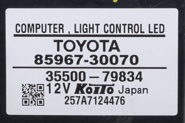 Styreenhet LED til Toyota Prius 2009-2016 (Type III) (COMBI) (COMBI) (TOYOTA|85967-30070|)