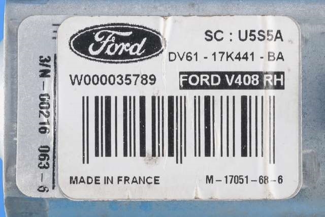 Viskermotor bakrute høyre til Ford Transit Connect 2013-2018 Type II, Fase 1 (VALEO|W000035789|DV61-17K441-BA|)