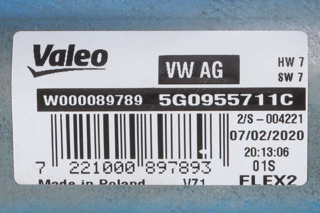 Viskermotor bakrute til Seat Mii electric 2019-->> (VALEO|W000089789|5G0 955 711 C|)