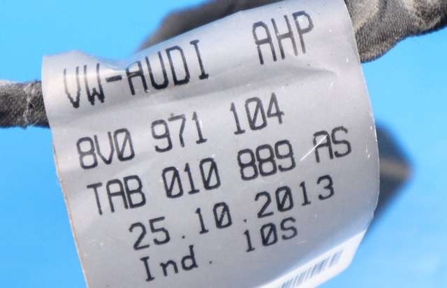 Ledningsnett til Audi A3 2012-2016 (Type III, Fase 1)  (VAG|8V0 971 104|)