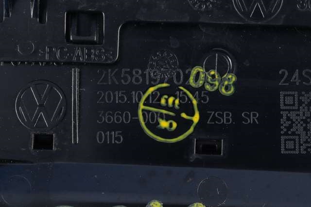 Dashbord friskluftdyse høyre til VW Caddy 2015-2020 (Type III, Fase 3)  (VAG|2K5 819 702|)