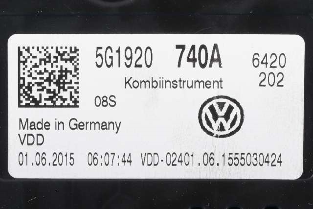 Instrumentpanel til VW Golf VII 2012-2017 (Fase 1)  (VAG|5G1 920 740 A|)