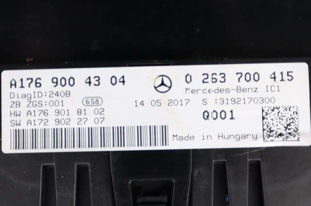 Instrumentpanel til Mercedes A-Klasse 2012-2018 (W176) (W176) (BOSCH|0 263 700 415|A 176 900 43 04|)