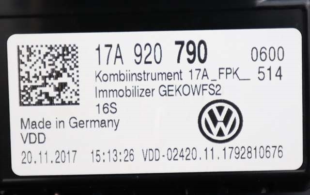Instrumentpanel til VW T-Roc 2017-->> (VAG|17A 920 790|)