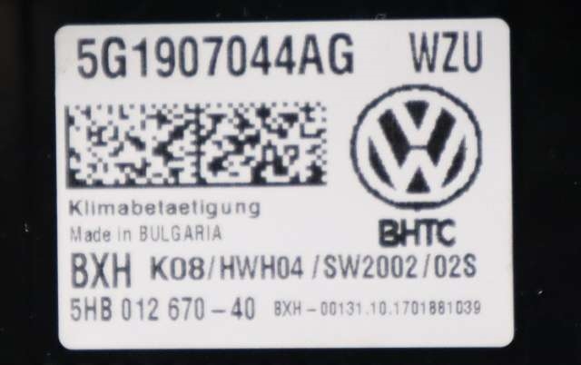 Varmeapparat betjening til VW T-Roc 2017-->>  (HELLA|5HB 012 670-40|5G1 907 044 AG|)