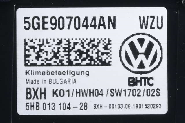 Varmeapparat betjening til VW e-Golf 2017-2020 (Fase 2)  (VAG|5GE 907 044 AN|)