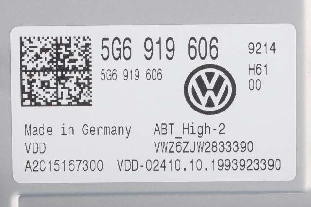 Bilstereo navigasjon skjerm til VW e-Golf 2017-2020 (Fase 2)  (VAG|5G9 919 606|)