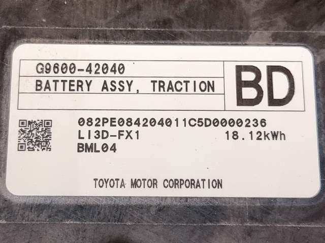 Batteripakke hybrid til Toyota RAV4 2019-->> (Type V)  (TOYOTA|G9600-42040|)