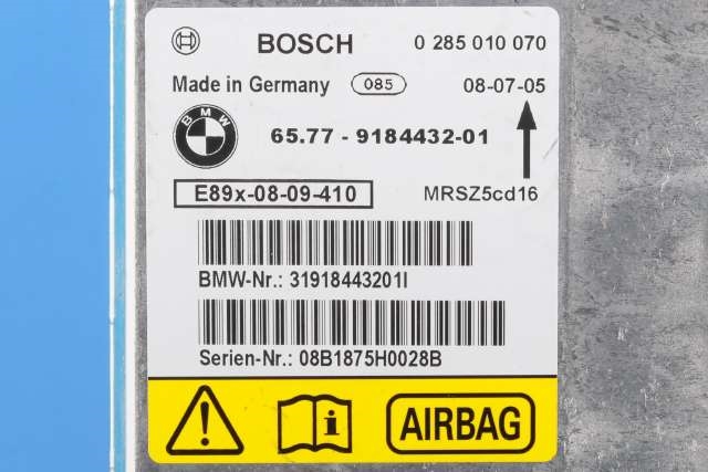 Styreenhet airbag hovedsensor til BMW 3-Serie 2005-2011 (E90/E91/E92/E93) (E90/E91/E92/E93) (BMW|65.77-9 184 432|)