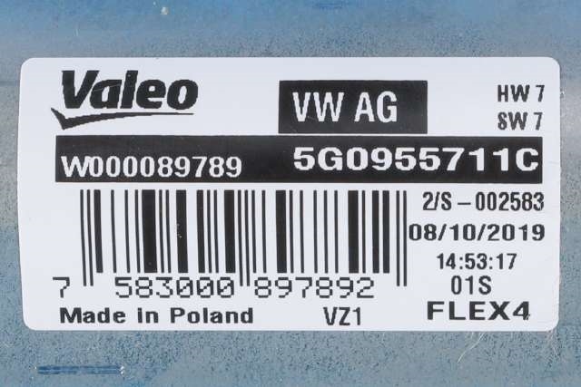 Viskermotor bakrute til VW e-Golf 2017-2020 (Fase 2)  (VAG|5G0 955 711 C|)