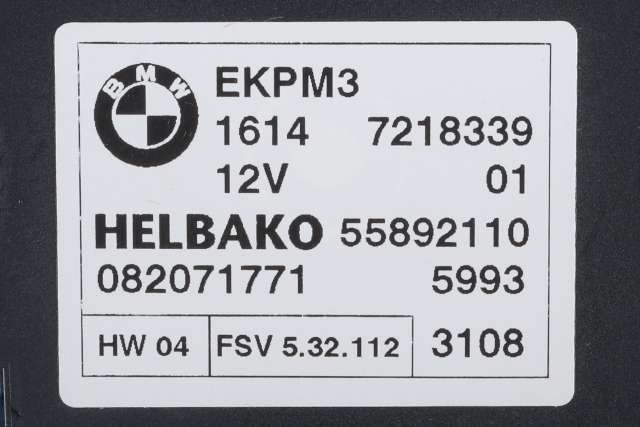 Styreenhet drivstoffpumpe til BMW 3-Serie 2005-2011 (E90/E91/E92/E93) (E90/E91/E92/E93) (BMW|7 218 339|)