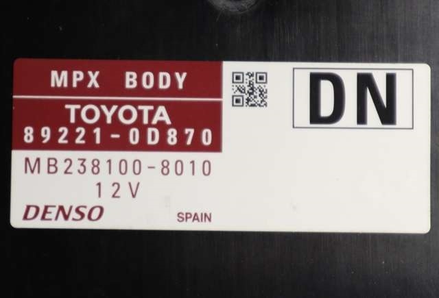 Styreenhet diverse til Toyota Yaris 2014-2020 (Type III, Fase 2)  (TOYOTA|89221-0D870|)