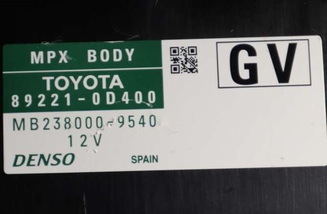 Styreenhet diverse til Toyota Yaris 2014-2020 (Type III, Fase 2)  (TOYOTA|89221-0D400|)