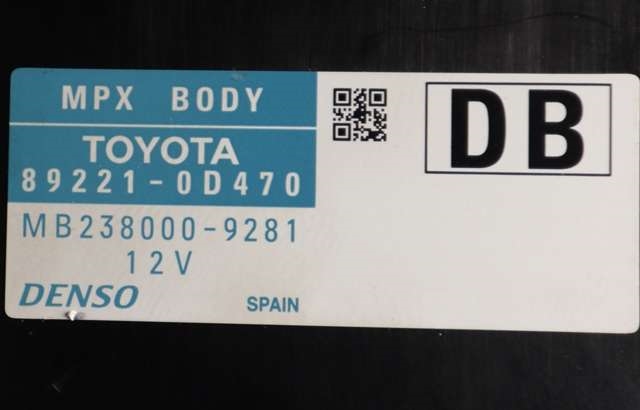 Styreenhet diverse til Toyota Yaris 2014-2020 (Type III, Fase 2)  (TOYOTA|89221-0D470|)