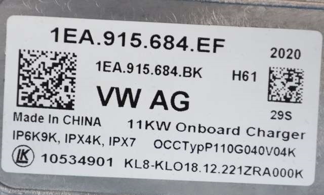 Batterilader (OBC - On Board Charger) til VW ID.3 2020-->>  (VAG|1EA 915 684 EF|)