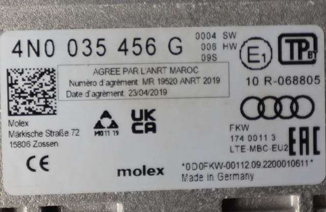 Antenne forsterker til VW ID.3 2020-->> (VAG|4N0 035 456 G|)