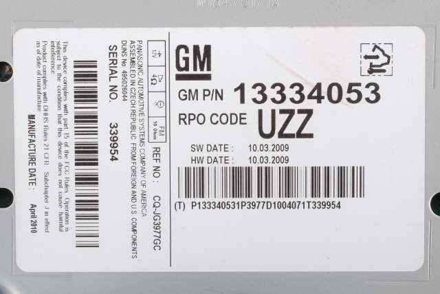 Bilstereo navigasjon spiller til Opel Astra J 2010-2015  (GM|13 334 053|)