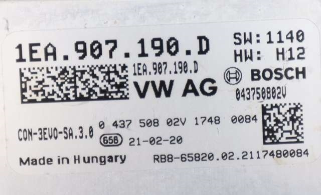 DCDC converter elbil til VW ID.4 2020-->> (VAG|1EA 907 190 D|)