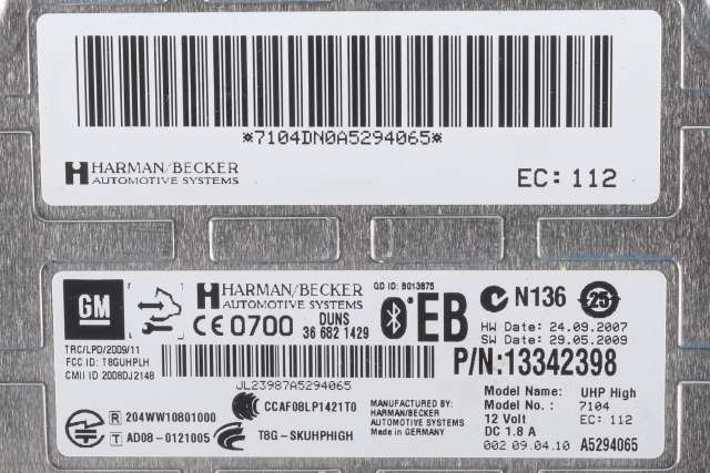 Styreenhet bluetooth til Opel Astra J 2010-2015 (GM|13 342 398|)