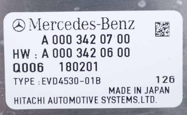 Inverter hybrid til Mercedes GLC 2015-2022 (X253) (X253) (MERCEDES|A 000 342 07 00|)