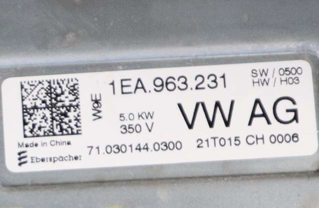 Varmeapparat PTC-heater til VW ID.4 2020-->>  (VAG|1EA 963 231|)