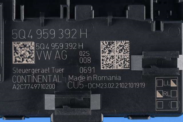 Styreenhet dør høyre foran til VW Caddy 2020-->> (Type IV) (VAG|5Q4 959 392 H|)