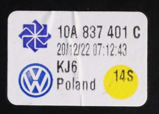 Ruteheis venstre foran til VW ID.3 2020-->> (VAG|10A 837 401 C|)