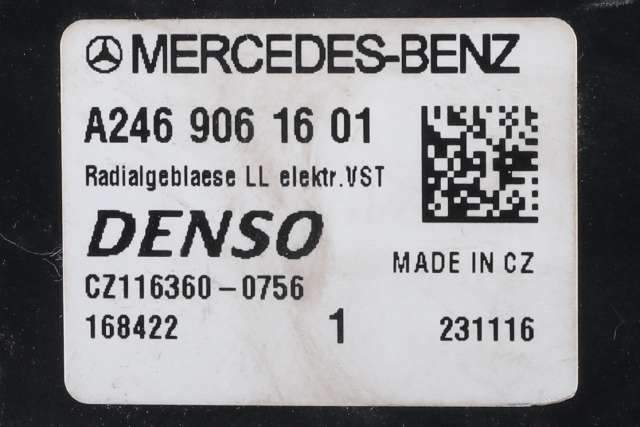 Varmeapparat motor til Mercedes A-Klasse 2012-2018 (W176) (W176) (MERCEDES|A 246 906 16 01|)