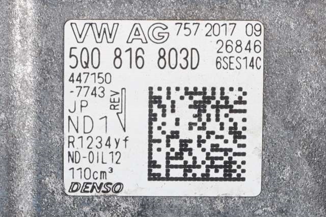 Aircondition kompressor til VW T-Roc 2017-->>  (DENSO|447150-7743|5Q0 816 803 D|)
