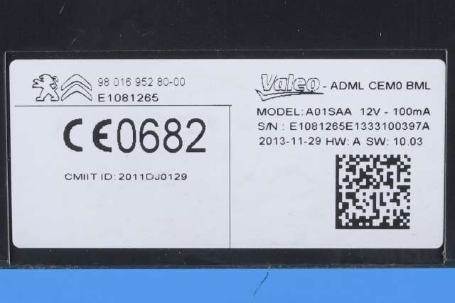 Styreenhet diverse til Citroën C4, Picasso 2013-2018 (Type II) (CITROEN|98 016952 80|)