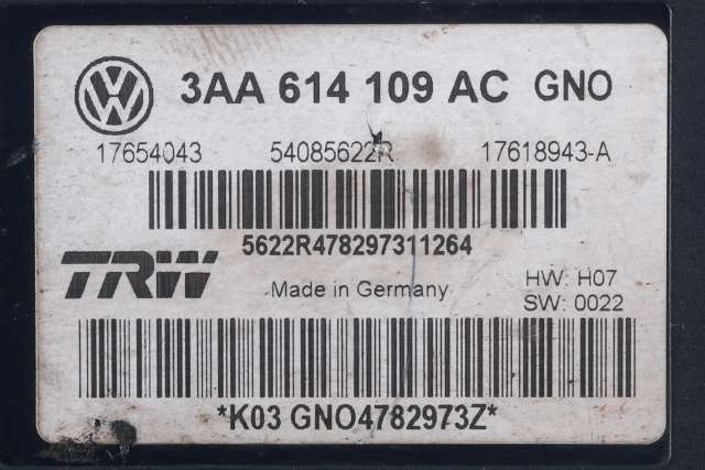 ABS sentral til VW Passat 2011-2015 (B7) (B7) (VAG|3AA 614 109 AC|)