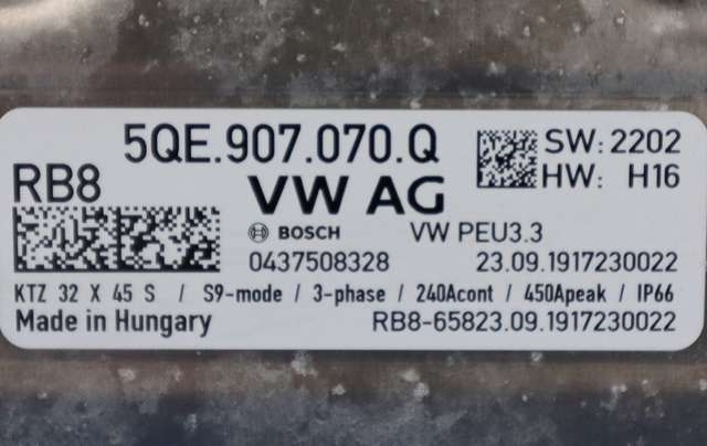 Inverter elbil til VW e-Golf 2017-2020 (Fase 2)  (VAG|5QE 907 070 Q|)