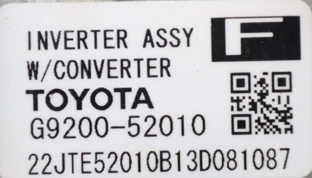 Inverter hybrid til Toyota Yaris 2012-2014 (Type III, Fase 1) (TOYOTA|G9200-52010|)