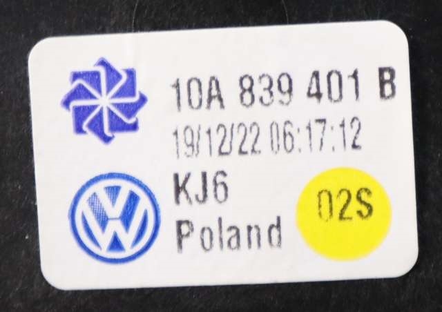Ruteheis venstre bak til VW ID.3 2020-->>  (VAG|10A 839 401 B|)