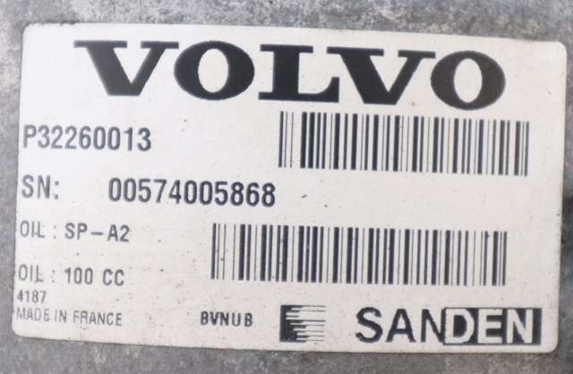 Aircondition kompressor hybrid til Volvo XC60 2017-->> (Type II)  (VOLVO|P32260013|)