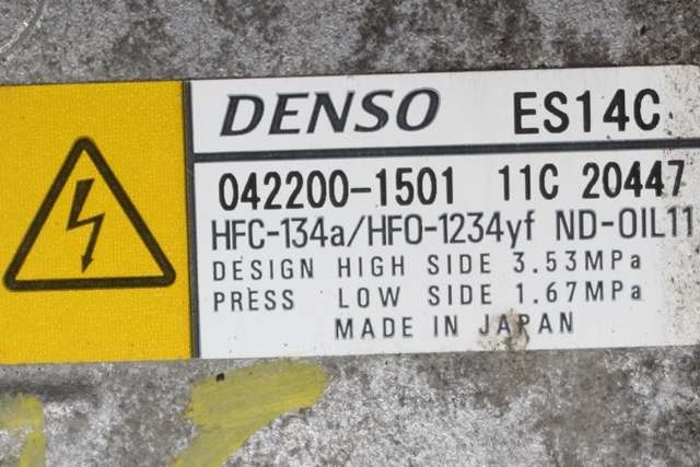 Aircondition kompressor hybrid til Toyota Yaris 2014-2020 (Type III, Fase 2) (DENSO|042200-1501|)