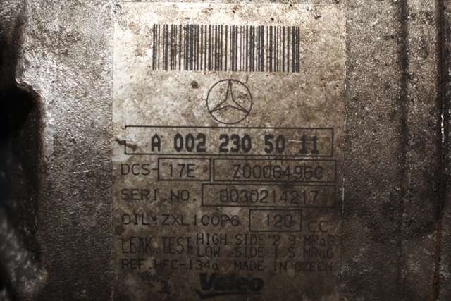 Aircondition kompressor til Mercedes C-Klasse 2007-2011 (Fase 1) (W204) (W204) (MERCEDES|A 002 230 50 11|)