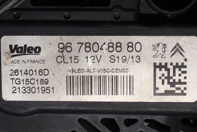 Dynamo diesel til Peugeot Expert 2007-2016 (Type II)  (VALEO|TG15C189|96 780488 80. 12 VOLT - CL15|)