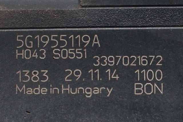 Viskermotor frontrute komplett m/overføring til VW Golf VII 2012-2017 (Fase 1) (VAG|5G1 955 119 A|)