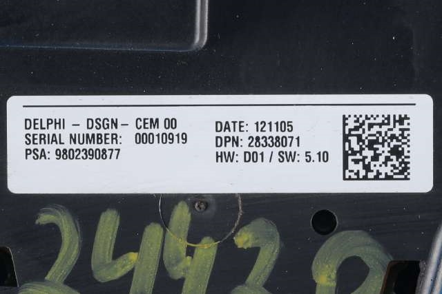 Bilstereo navigasjon betjeningspanel til Citroën DS5 2012-2017  (CITROEN|98 023908 77|)