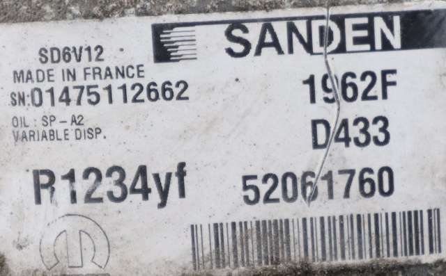 Aircondition kompressor til Fiat Doblo 2010-->> (Type II)  (SANDEN|SD6V12|52061760|)