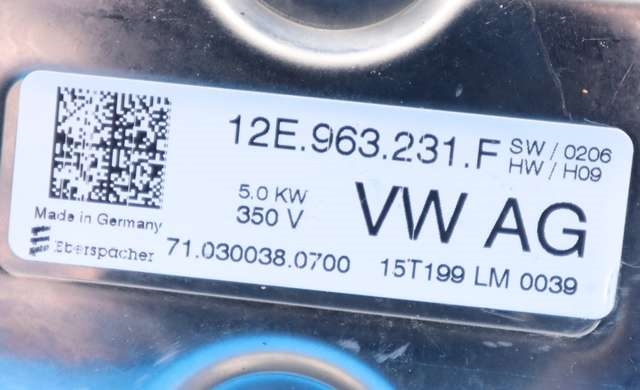 Varmeapparat PTC-heater til VW e-Golf 2014-2017 (Fase 1) (VAG|12E 963 231 F|)